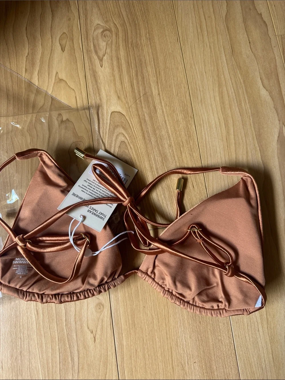 Monday Swimwear Kauai Top BRONZE SHINY JERSEY